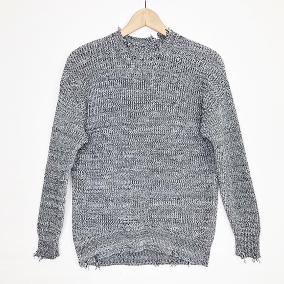 Pistola gray heathered distressed, crewneck sweater - Picture 10 of 10